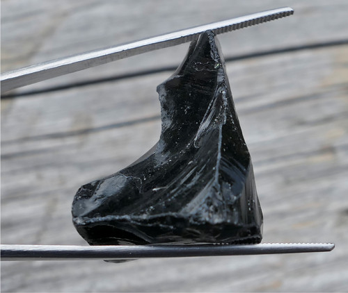 Surový obsidián stříbrný V4073