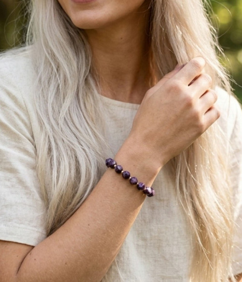 Čaroit*krystaly*náramek*0,8 cm