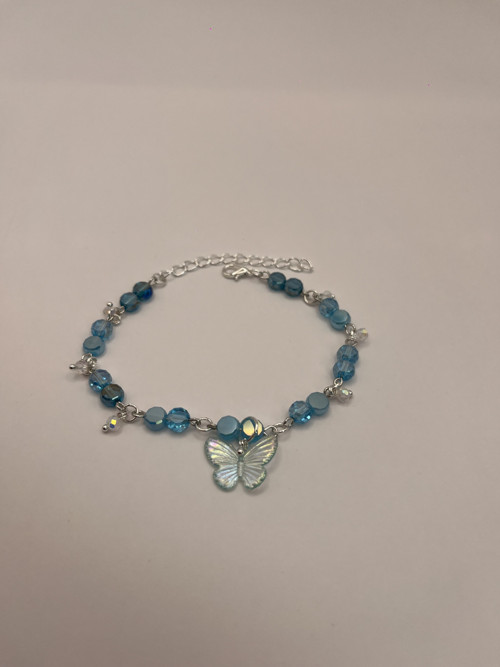 Handmade náramek Tyrkysový motýl