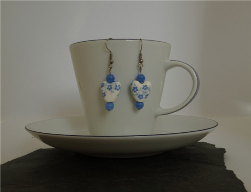 Náušnice Porcelánové Pomněnky II.