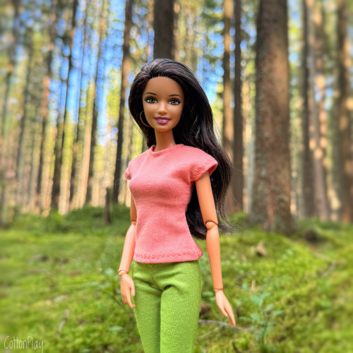 Tričko pro Barbie - broskvové