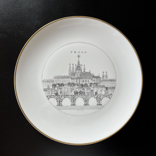 Talíř Praha 26.5 cm, Jiří Švengsbír, Pirkenhammer