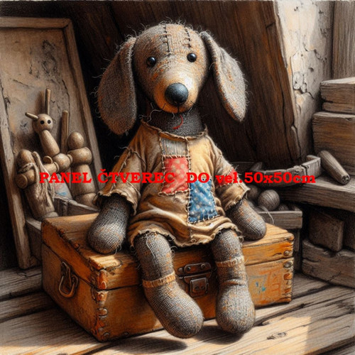 Bavlněný panel 25x25 cm - skladem — foto 1