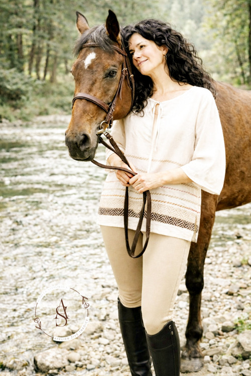 Romantická lněná halenka – boho venkovský styl — foto 1