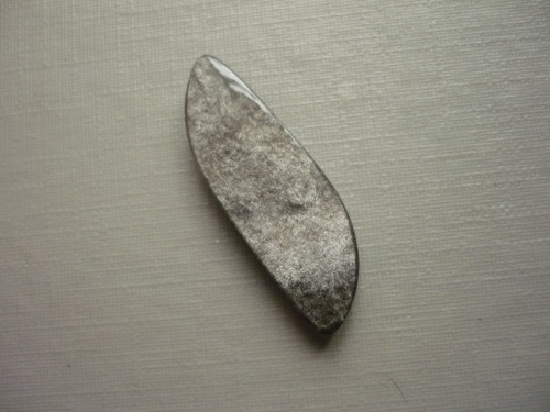 Kabošon - obsidián stříbrný 28 mm, č.20