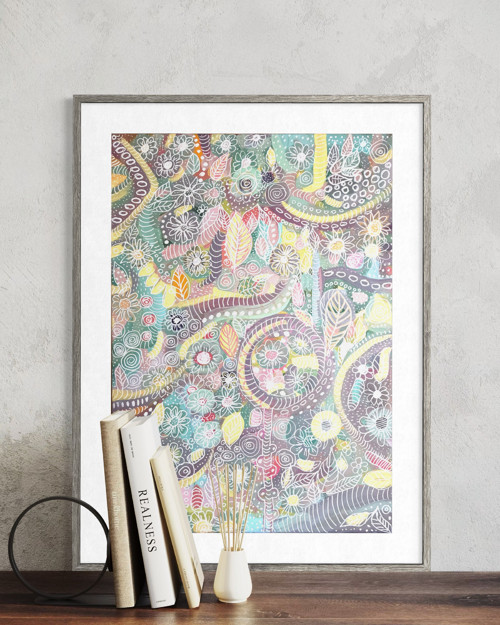 Vivid garden, 50x70cm