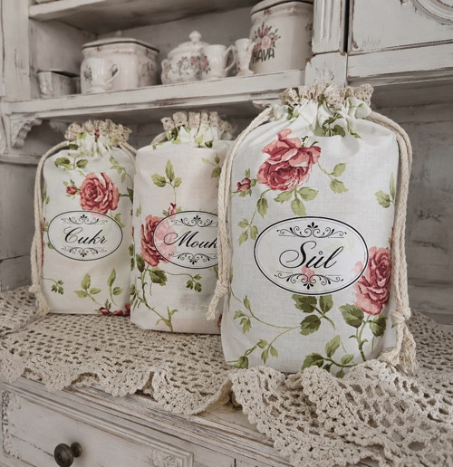 Stylový textilní obal v shabby chic stylu
