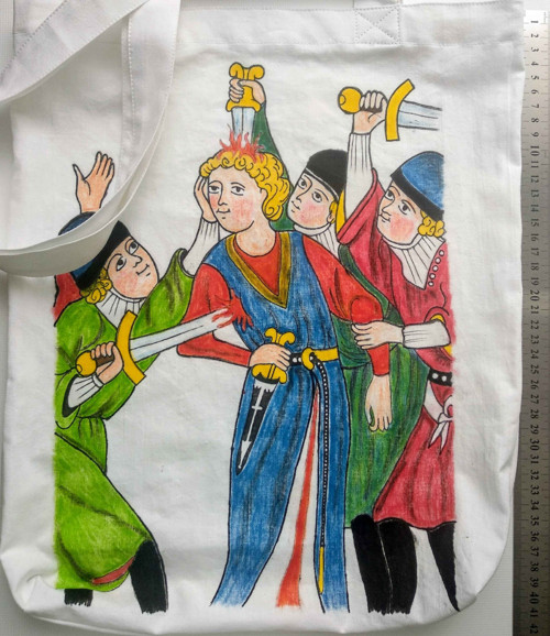 Plátěná taška malovaná / Hand-painted Tote Bag