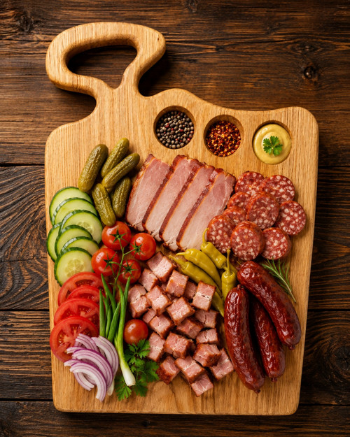 Masivní dubové BBQ prkno