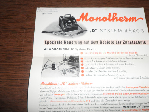 Informační LETÁK • Monotherm, zubní laboratoř