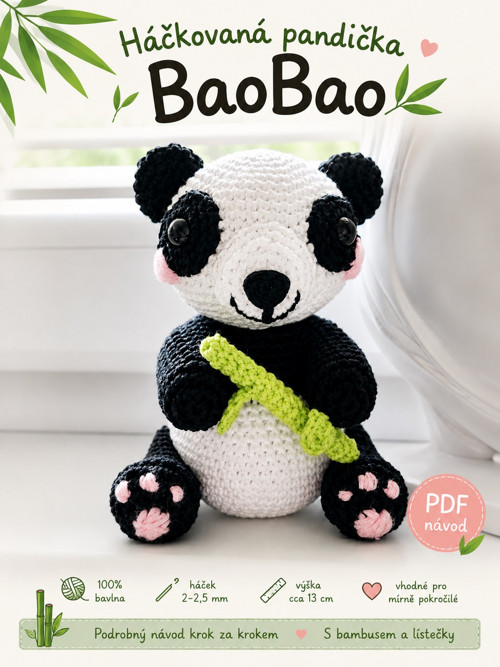 Háčkovaná pandička BaoBao