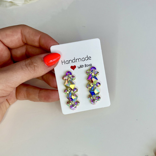 Náušnice s AB crystaly Ingrid