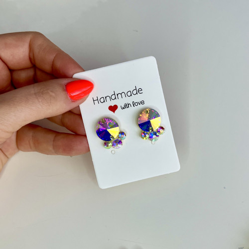 Náušnice s AB crystaly Simple