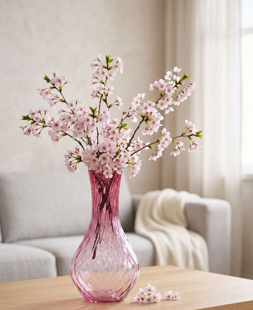 Skleněná váza z kolekce Diamant CLASSIC Rose trans