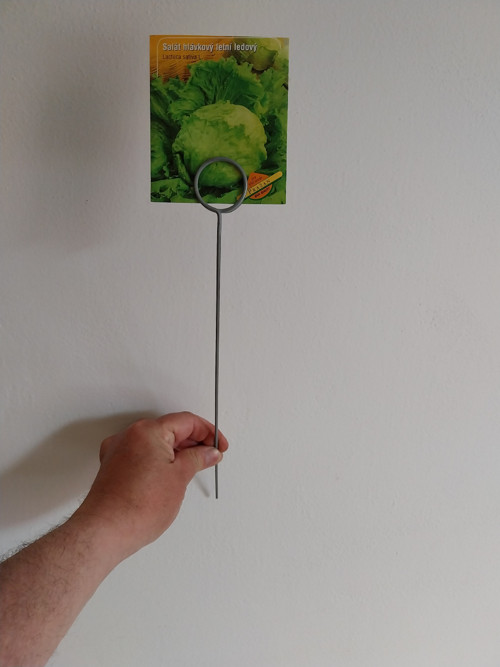 Držák cedulek, zápis do květináče, na záhon