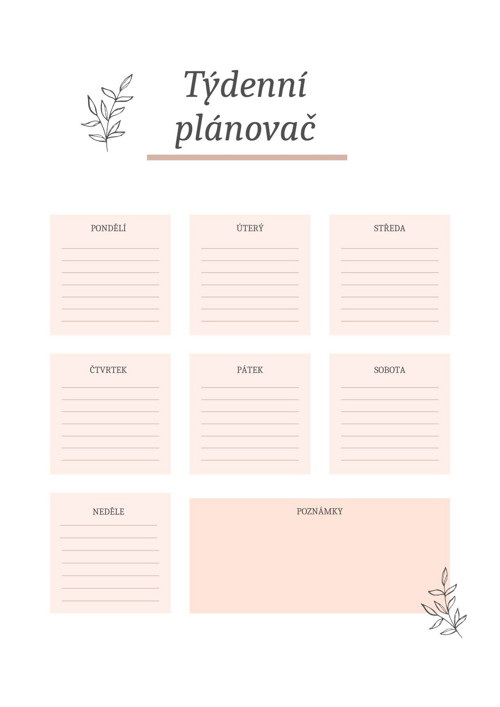 Týdenní plánovač (PDF k tisku)