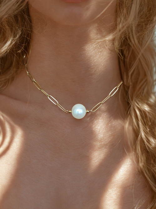 Modelový chocker ÉLODIE s raritní perlou - magnet
