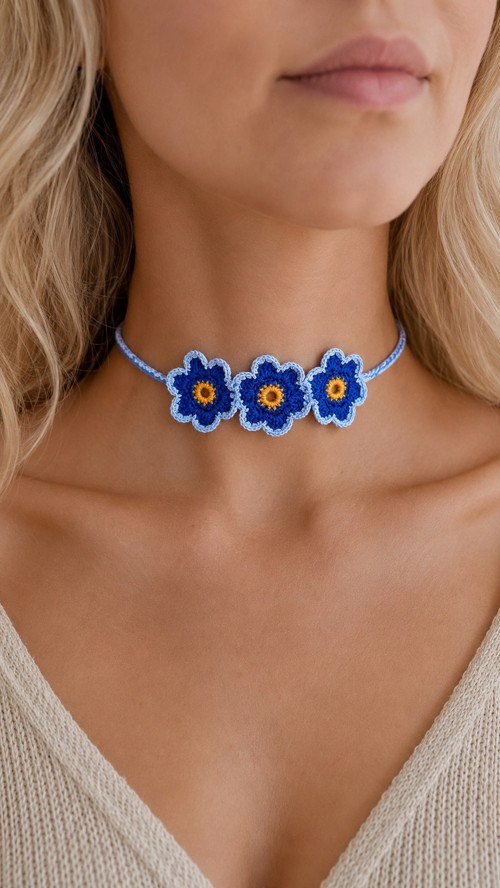 Choker háčkovaný