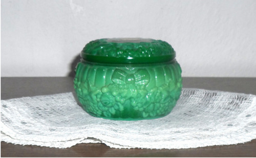 Malachitová DÓZA s víčkem • Bohemia Glass