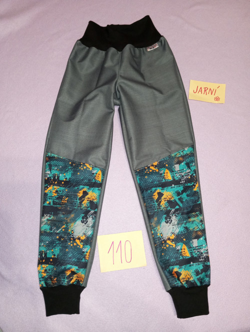 Jarní softshellové kalhoty 110 abstrakt