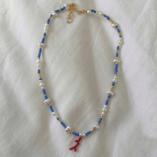 Handmade korálkový řetízek - Moře — foto 1