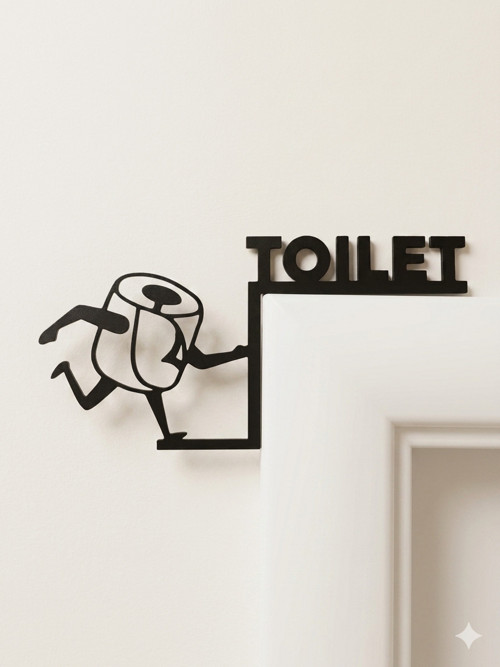 Rohová cedulka na WC - TOILET