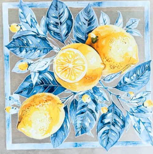 Nažehlovací aplikace citrony 22,5x22 cm