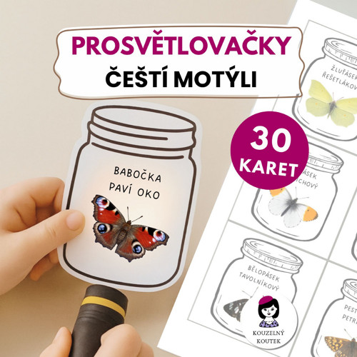 Čeští motýli - prosvětlovací obrázky