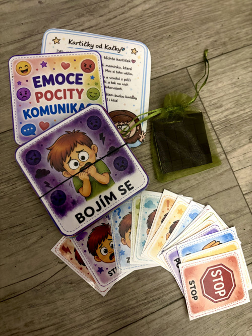 Kartičky- chlapeček - Emoce/pocity/komunikace