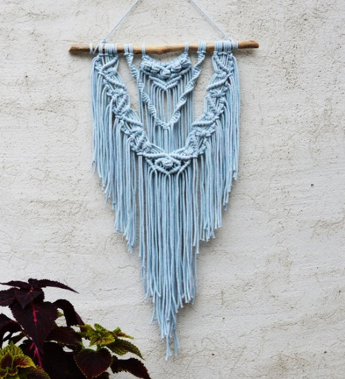 Macramé MINT-GREY XL