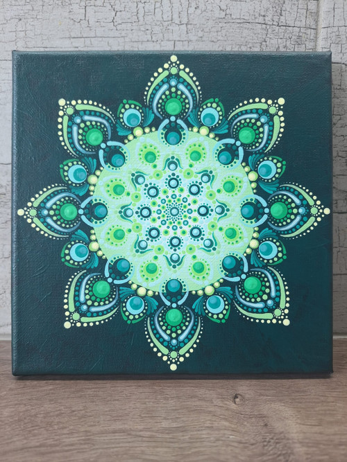 Zelená mandala "Rovnováha"