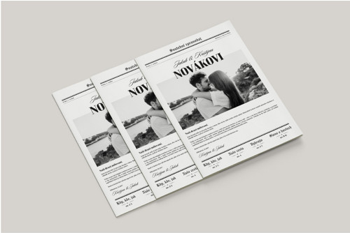 Svatební noviny Luxus - Canva šablona