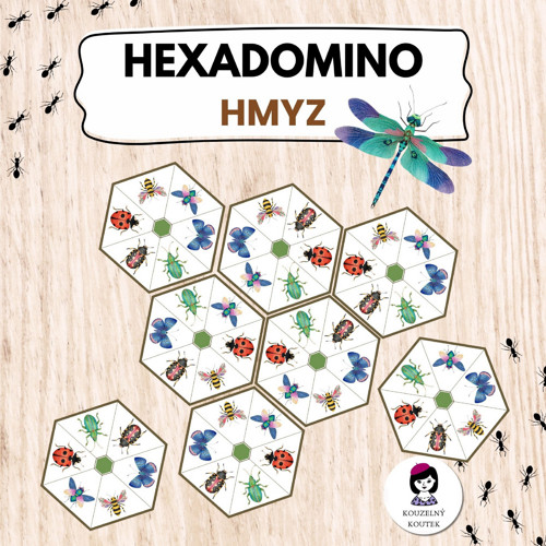 Hmyzí hexadomino | hexagon skládačka | Hmyz
