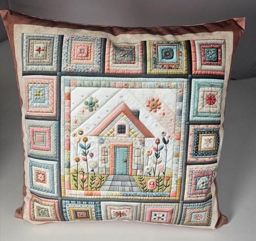 Potah na polštář patchwork sametový 40 x 40 cm