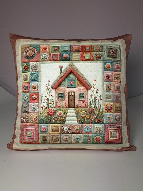 Potah na polštář patchwork sametový 40 x 40 cm