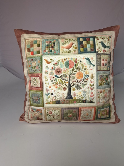 Potah na polštář patchwork sametový 40 x 40 cm