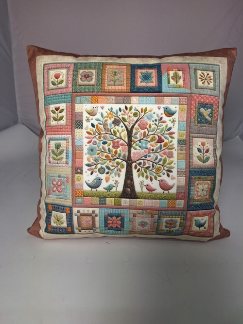 Potah na polštář patchwork sametový 40 x 40 cm