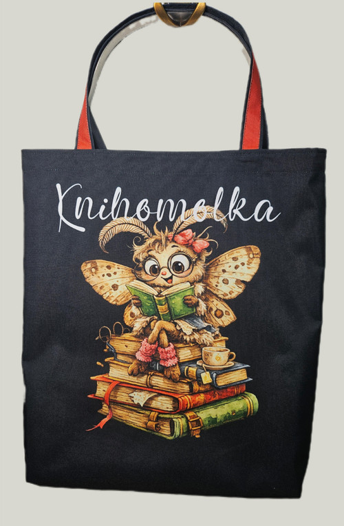Nákupní taška v 48 x š42 cm knihomolka