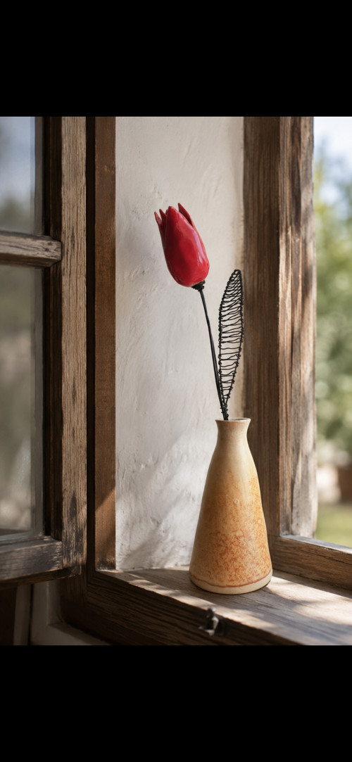 Keramický tulipán — foto 1