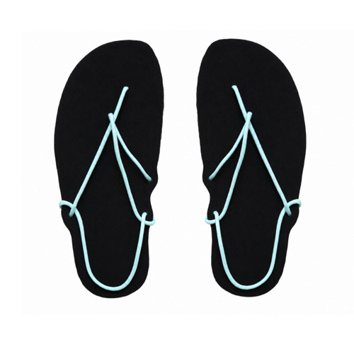 Sandály (černá x pastel blue)