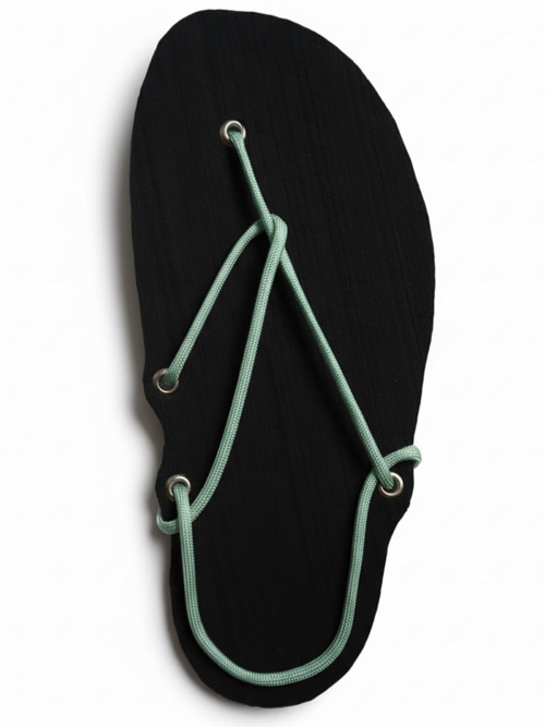 Sandály (černá x pastel green)