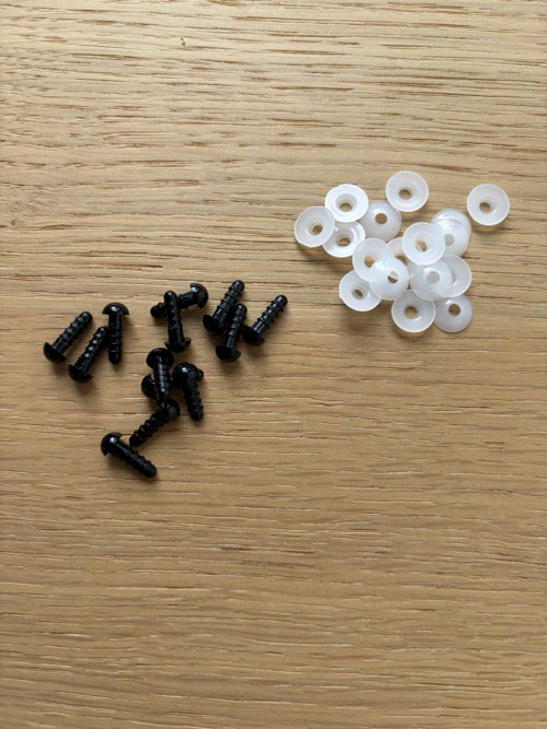 Bezpečnostní oči, černá barva, 6mm , 20 párů AKCE!