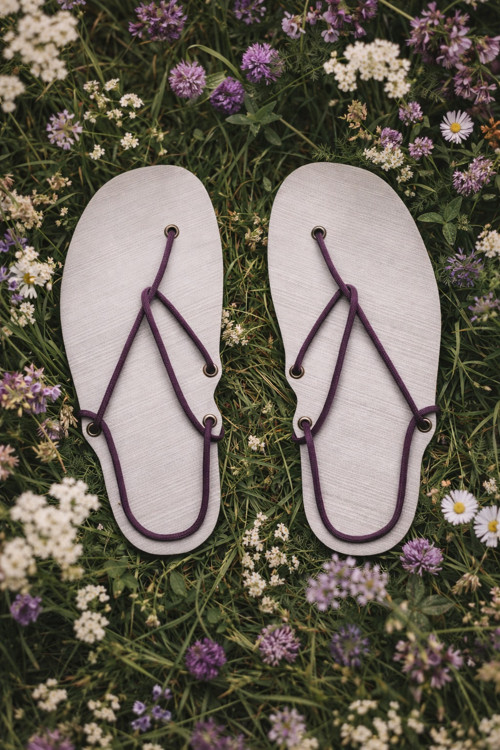 Sandály (bílá x fialková)