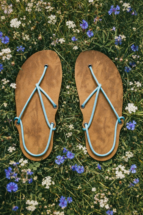 Sandály (béžová x pastel blue)