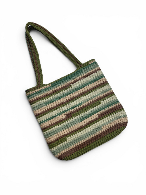 Háčkovaná taška SHOPPER SIMPLE/ vícebarevná