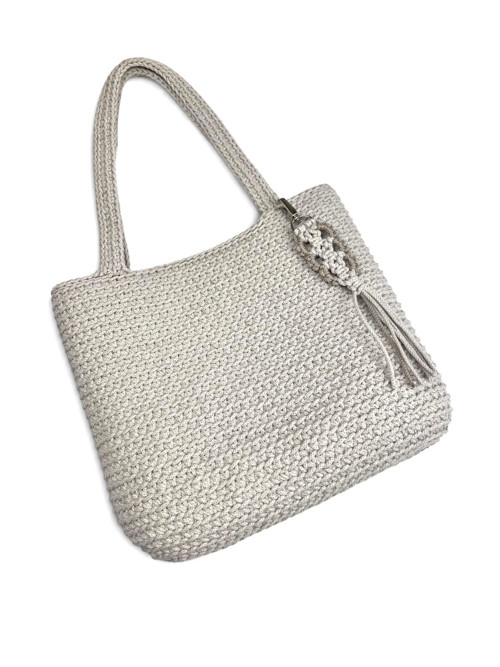 Háčkovaná taška SHOPPER SIMPLE/ Latte
