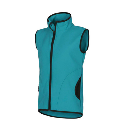 Softshell vesta s fleecem petrolej