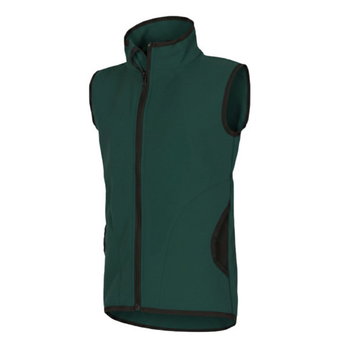 Softshell vesta s fleecem tmavě zelená — foto 1