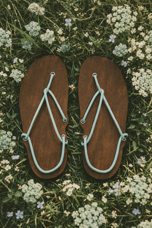 Sandály (hnědá x pastel mint) — foto 1