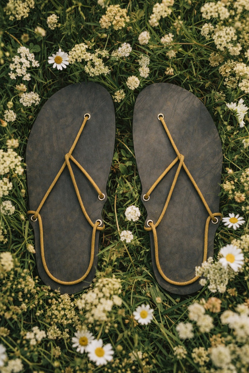 Sandály (šedá x bronzová)